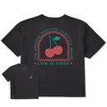 Women's Positive Lifestyle Cherries Short Sleeve Crusher Boxy Tee