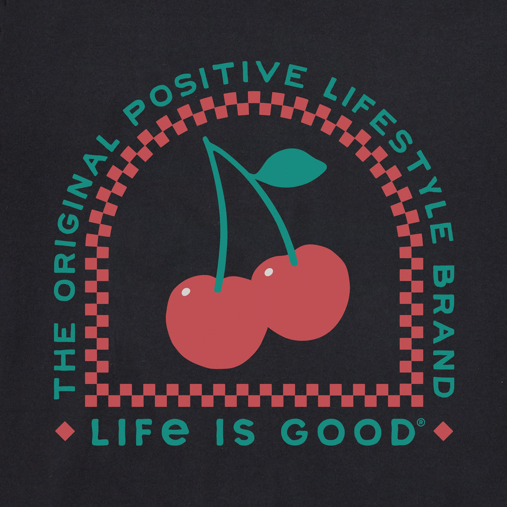 Women's Positive Lifestyle Cherries Short Sleeve Crusher Boxy Tee