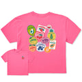 Women's Fruit Labels Short Sleeve Crusher Boxy Tee