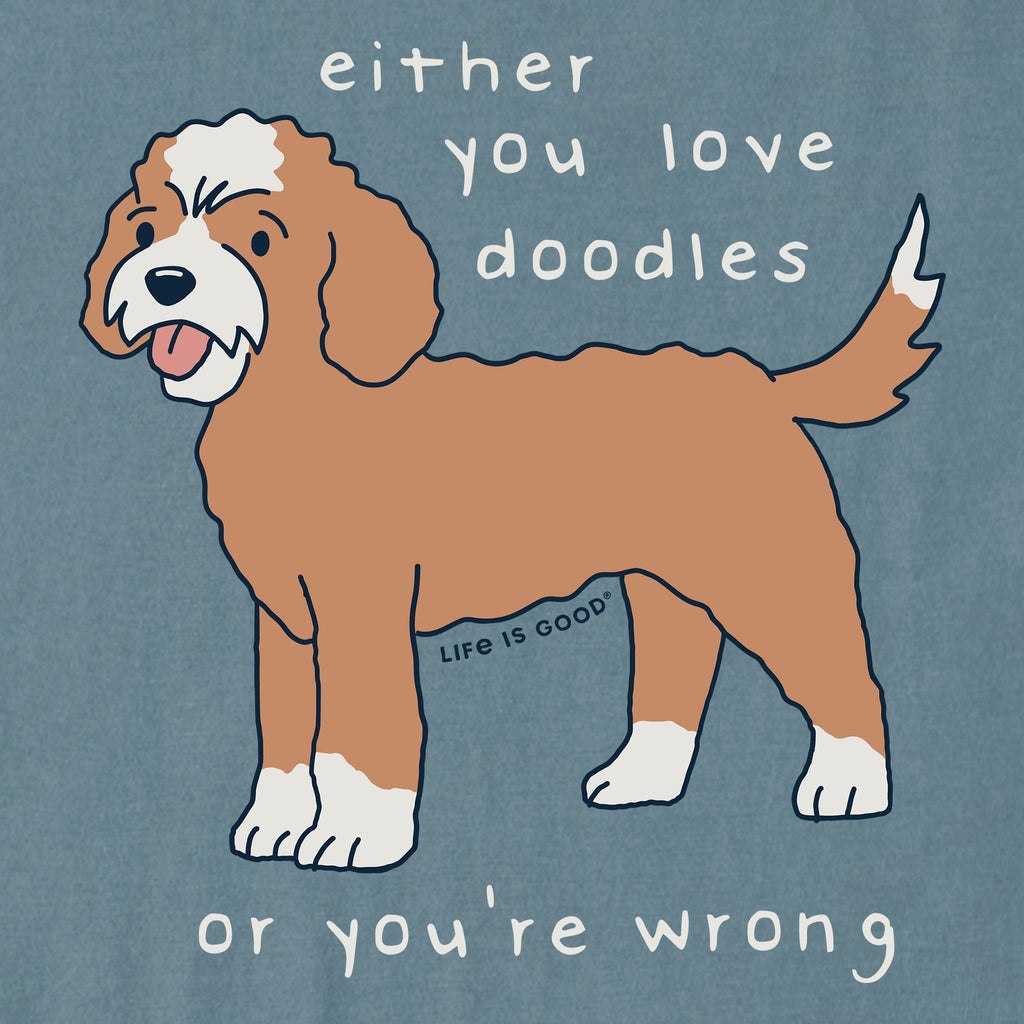 Women's Love Doodles Or You're Wrong Short Sleeve Crusher Boxy Tee