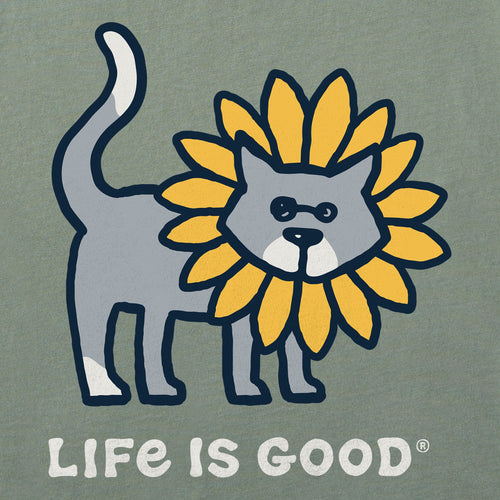 Kids Cat in Sunflower Short Sleeve Crusher Tee