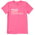 Women's Peace Love Frenchies Short Sleeve Crusher Tee