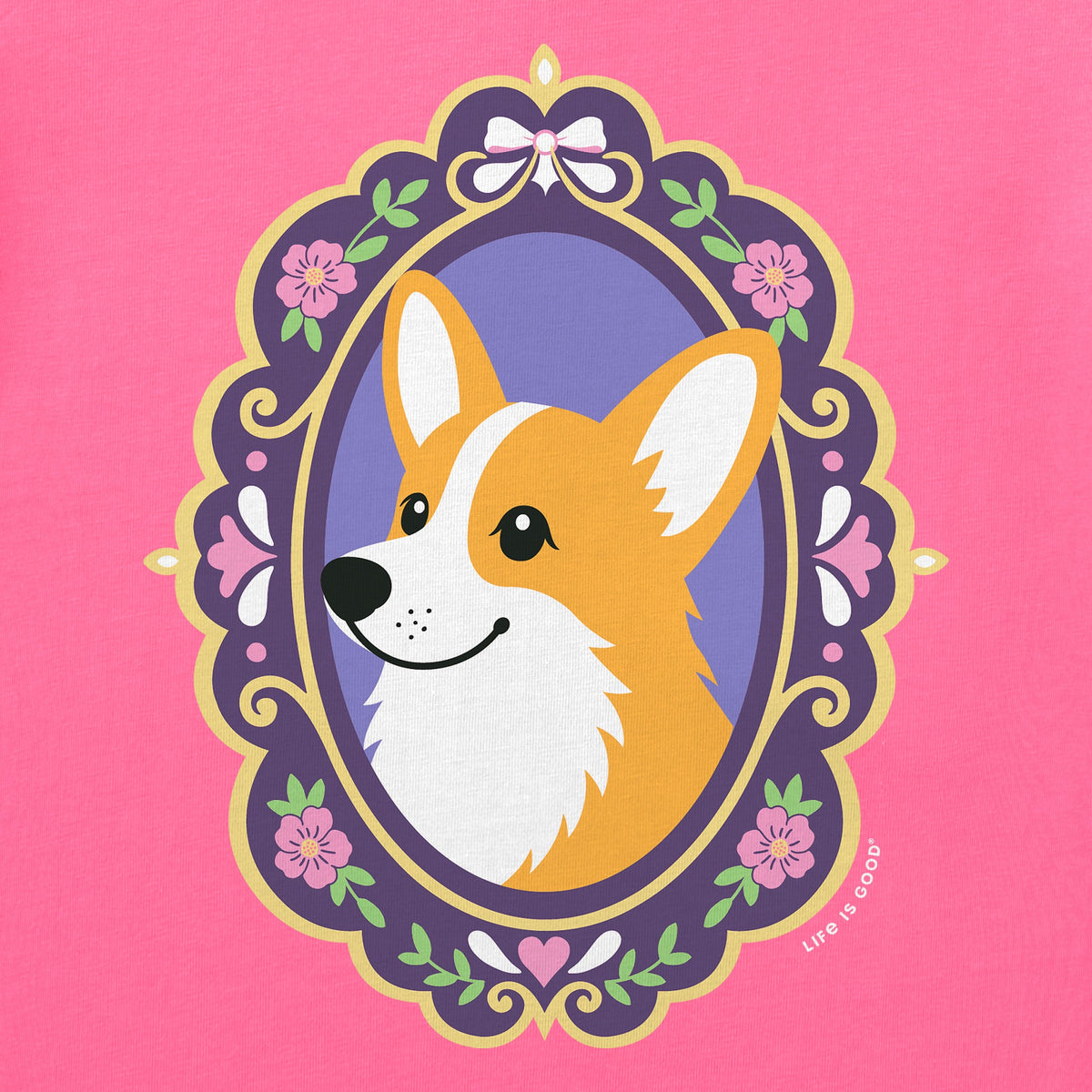 Women's Corgi Frame Short Sleeve Crusher Boxy Tee