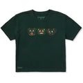Women's Retro Halloween Dogs Short Sleeve Crusher Boxy Tee