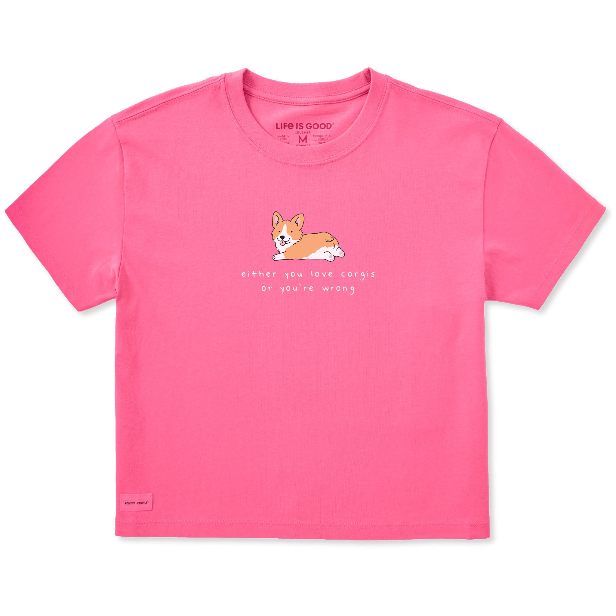 Women's Love Corgis or Wrong Short Sleeve Crusher Boxy Tee