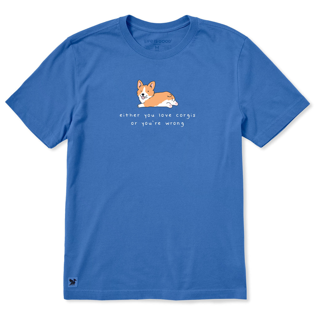 Men's Love Corgis or Wrong Short Sleeve Crusher Tee