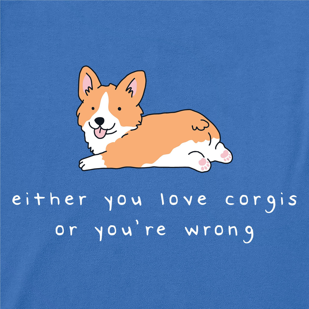 Men's Love Corgis or Wrong Short Sleeve Crusher Tee