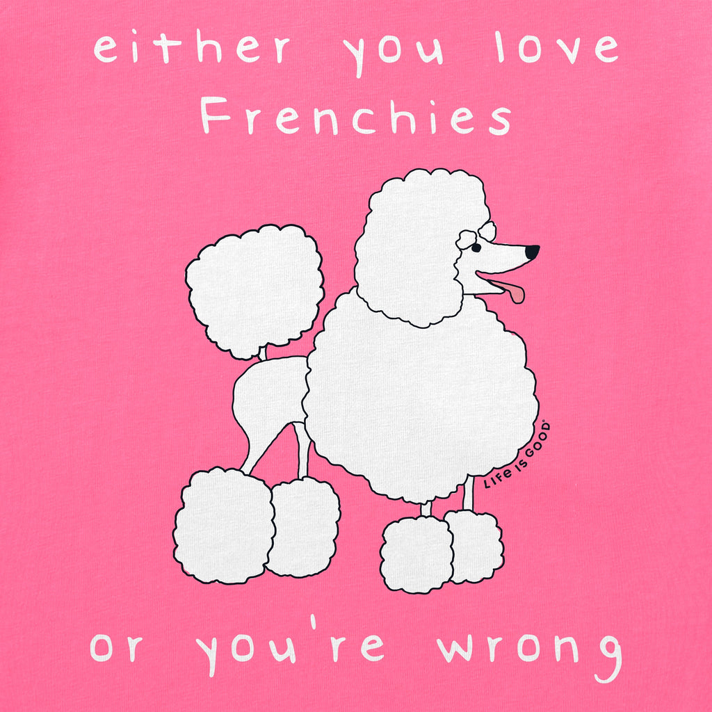 Women's Love Frenchies or Wrong Short Sleeve Crusher Boxy Tee