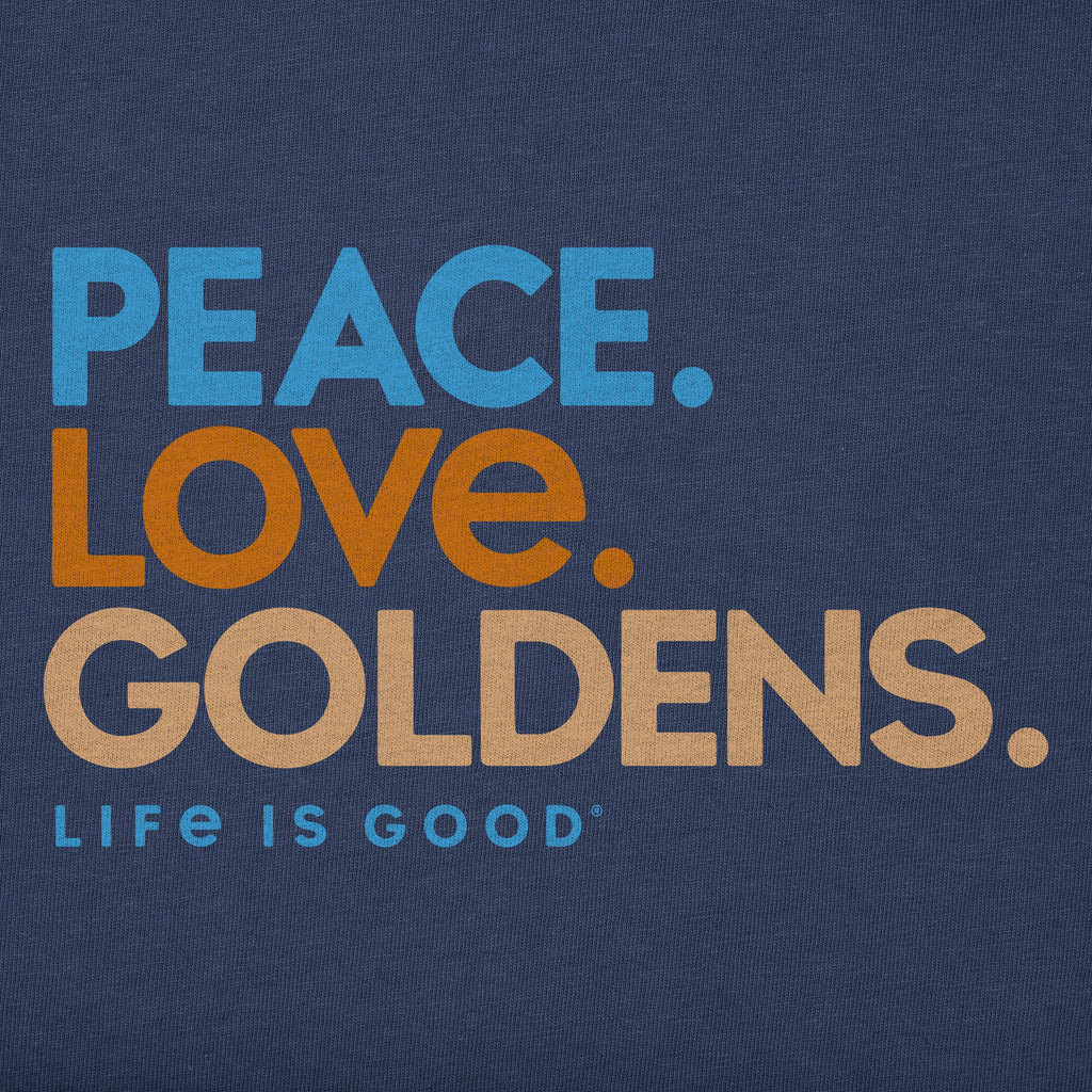 Women's Peace Love Goldens Short Sleeve Crusher Vee