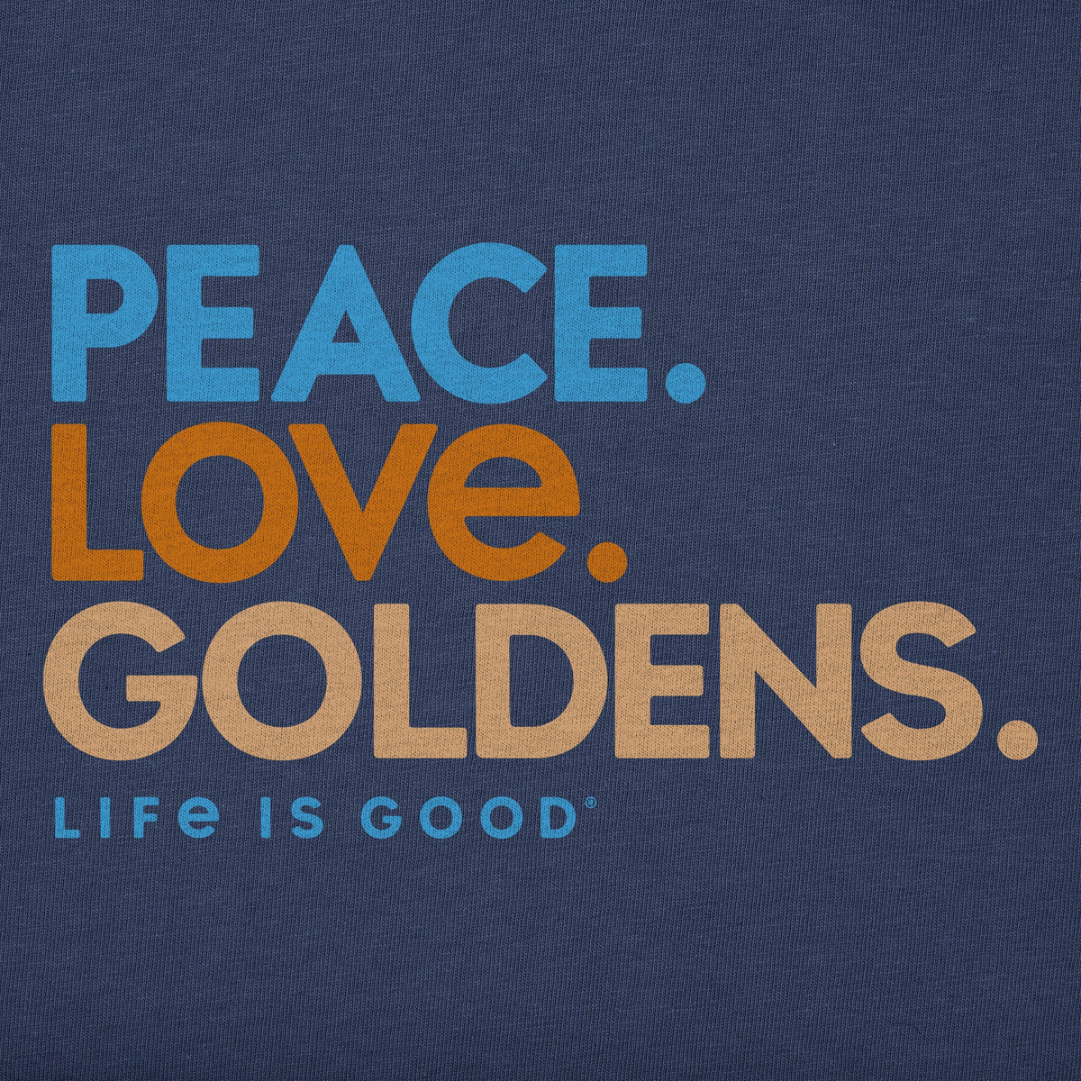 Women's Peace Love Goldens Short Sleeve Crusher Vee