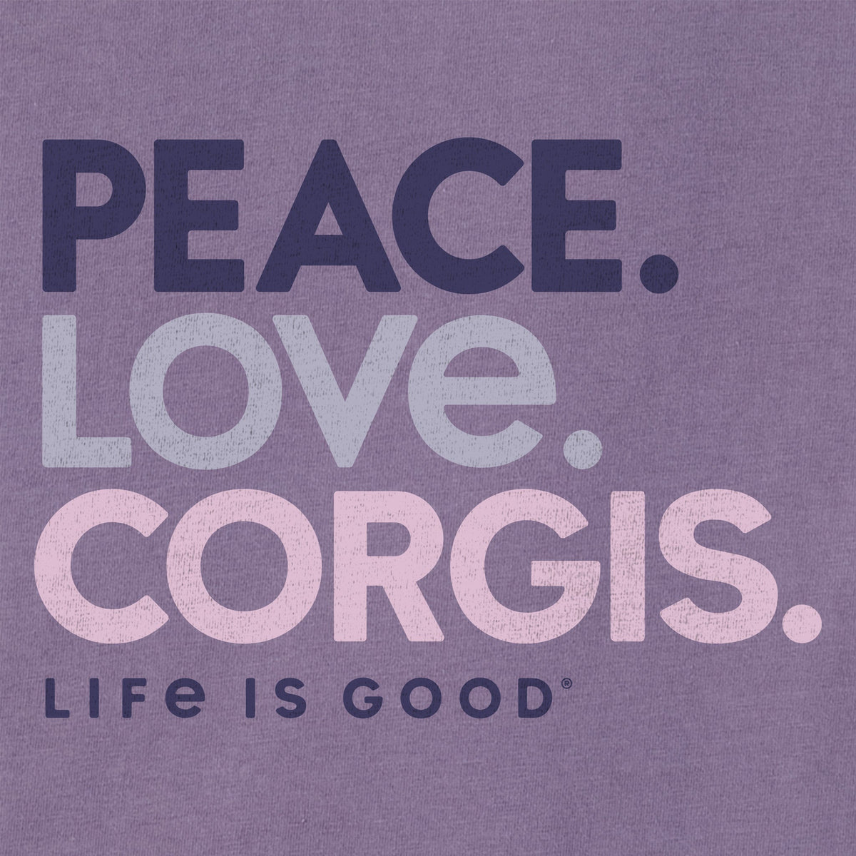 Women's Peace Love Corgis Short Sleeve Crusher Vee