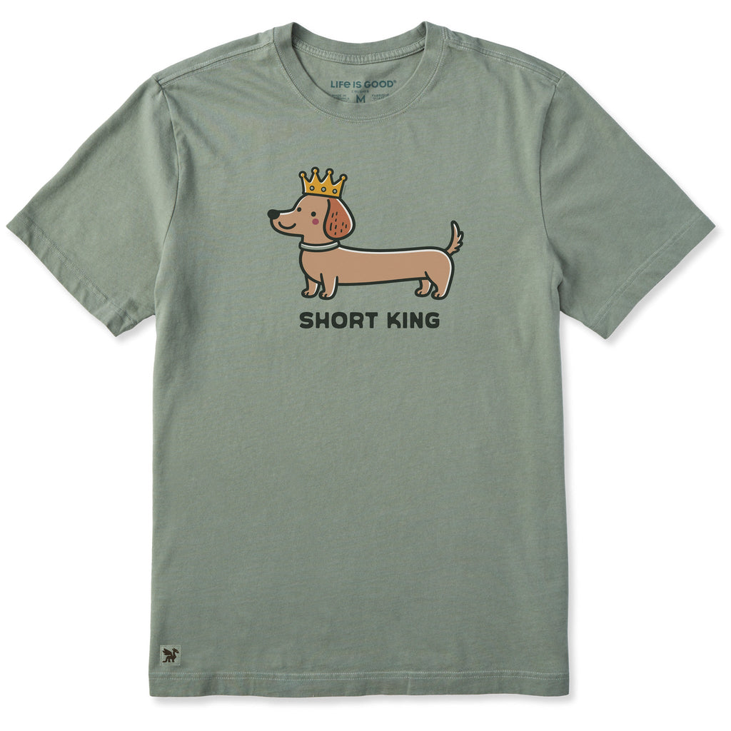 Men's Short King Dachshund Short Sleeve Crusher Tee