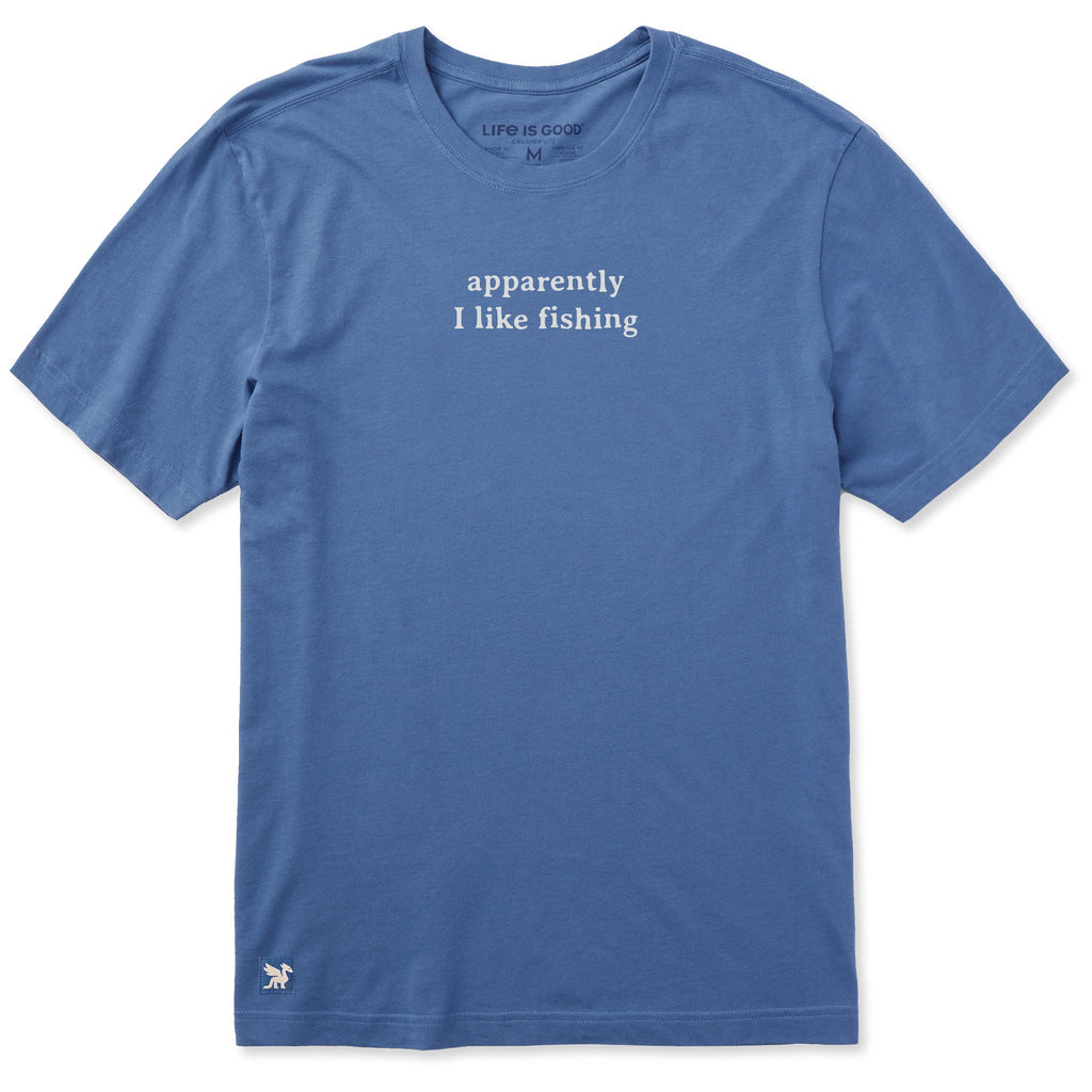 Men's Apparently I Like Fishing Short Sleeve Crusher Tee