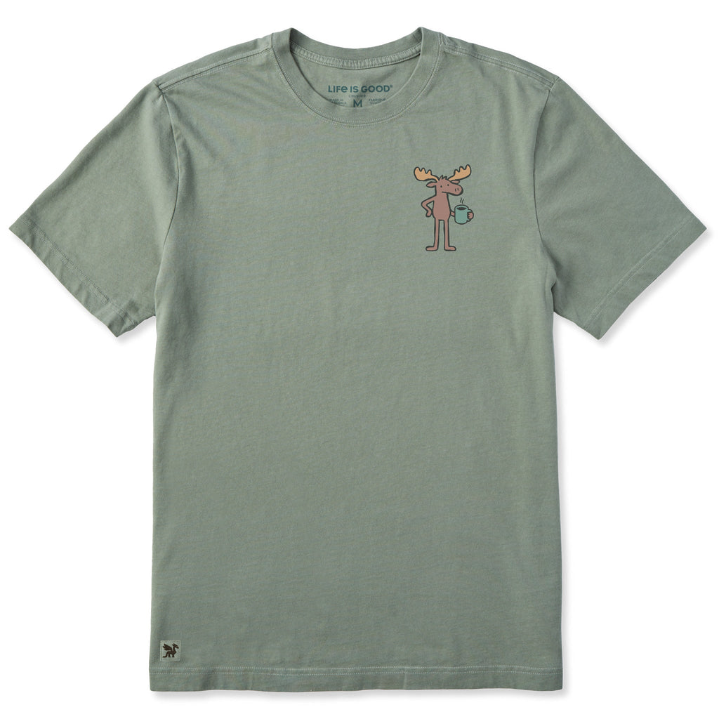 Men's Moose Coffee Short Sleeve Crusher Tee