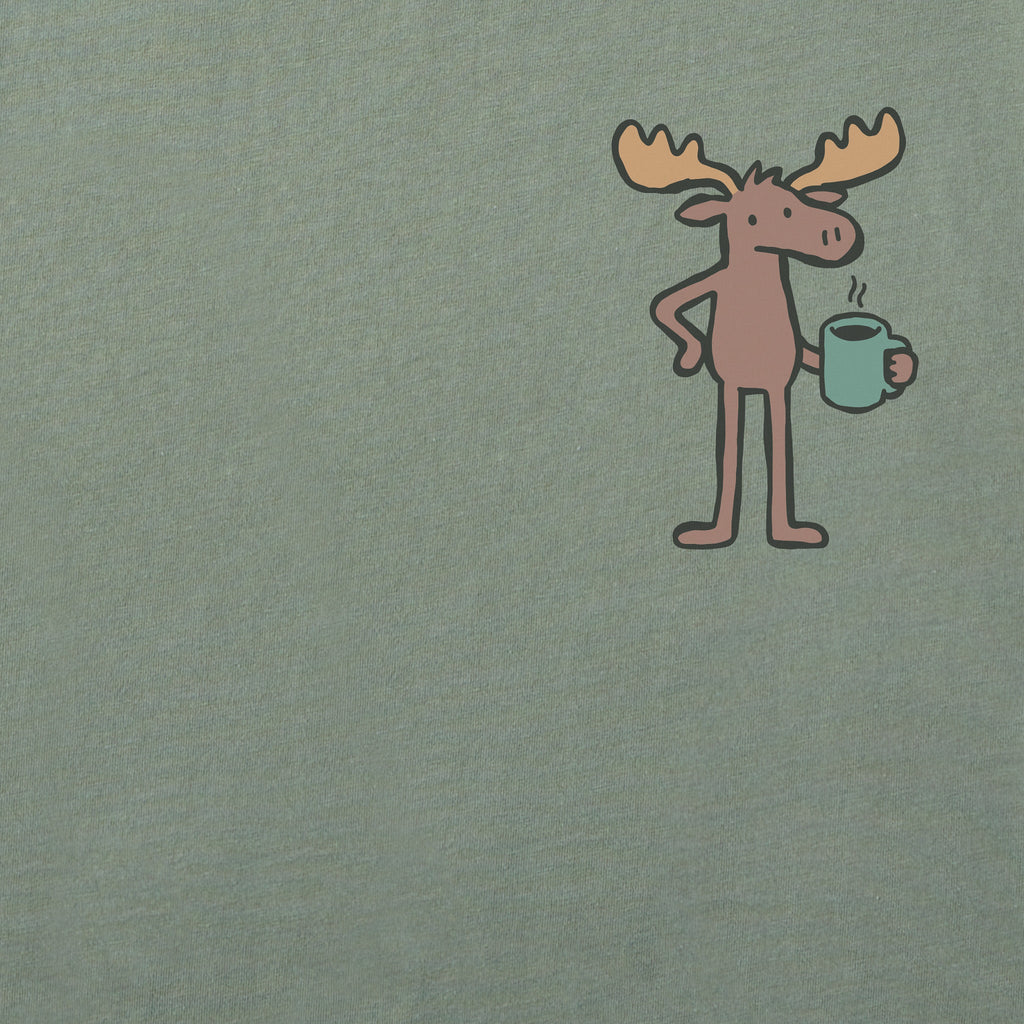 Men's Moose Coffee Short Sleeve Crusher Tee
