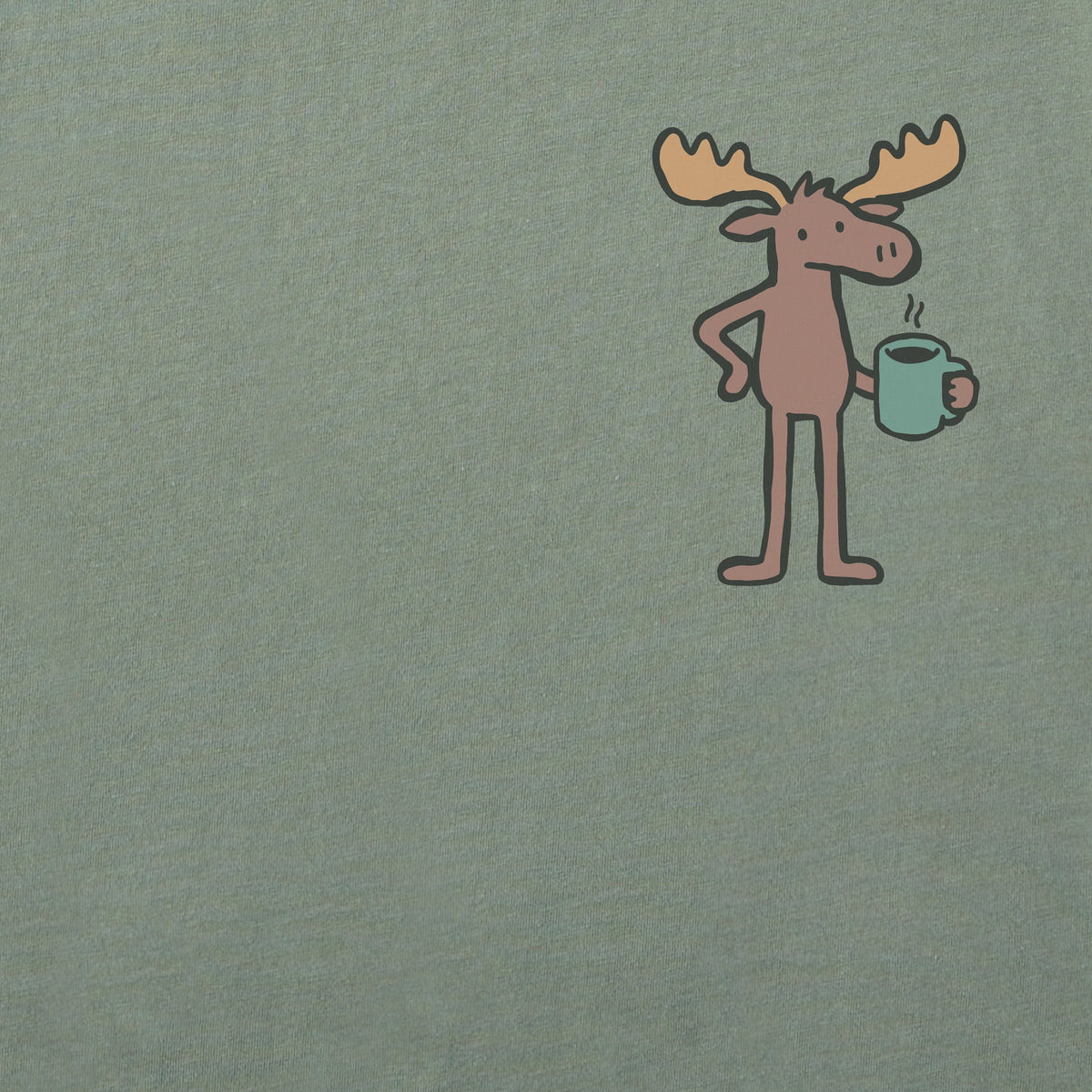 Men's Moose Coffee Short Sleeve Crusher Tee
