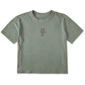 Women's Moose Coffee Short Sleeve Crusher Boxy Tee