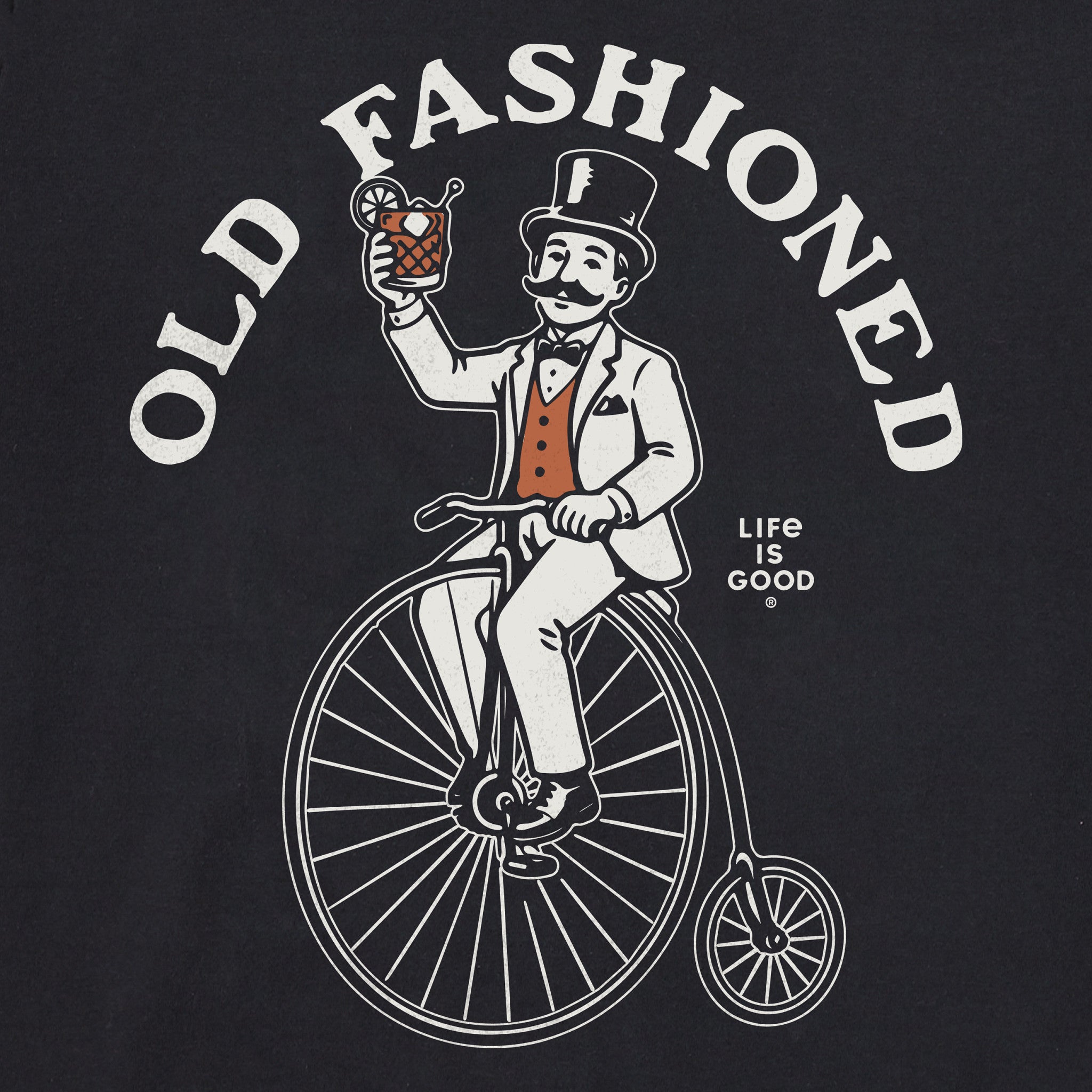 Men's Old Fashioned Penny Farthing Bike Short Sleeve Crusher Tee