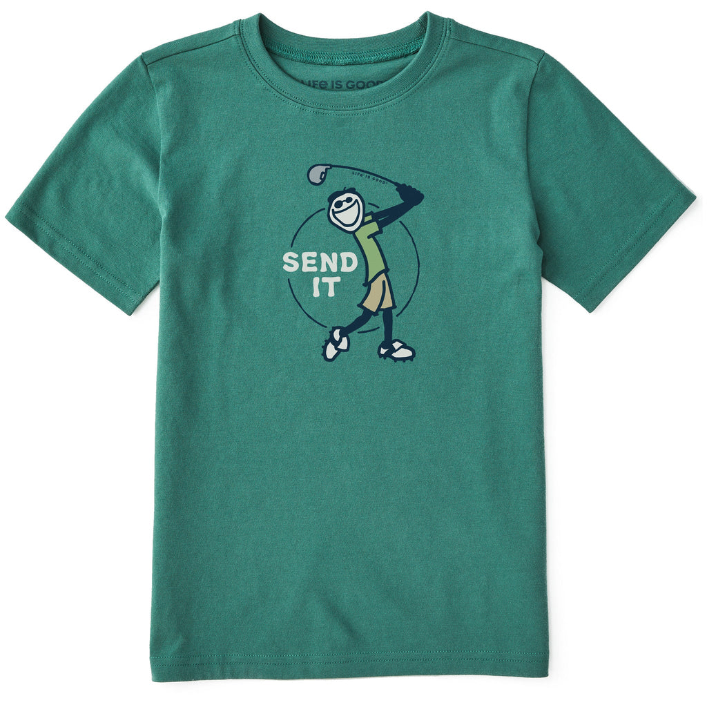 Kids Send It Jake Golf Short Sleeve Crusher Tee