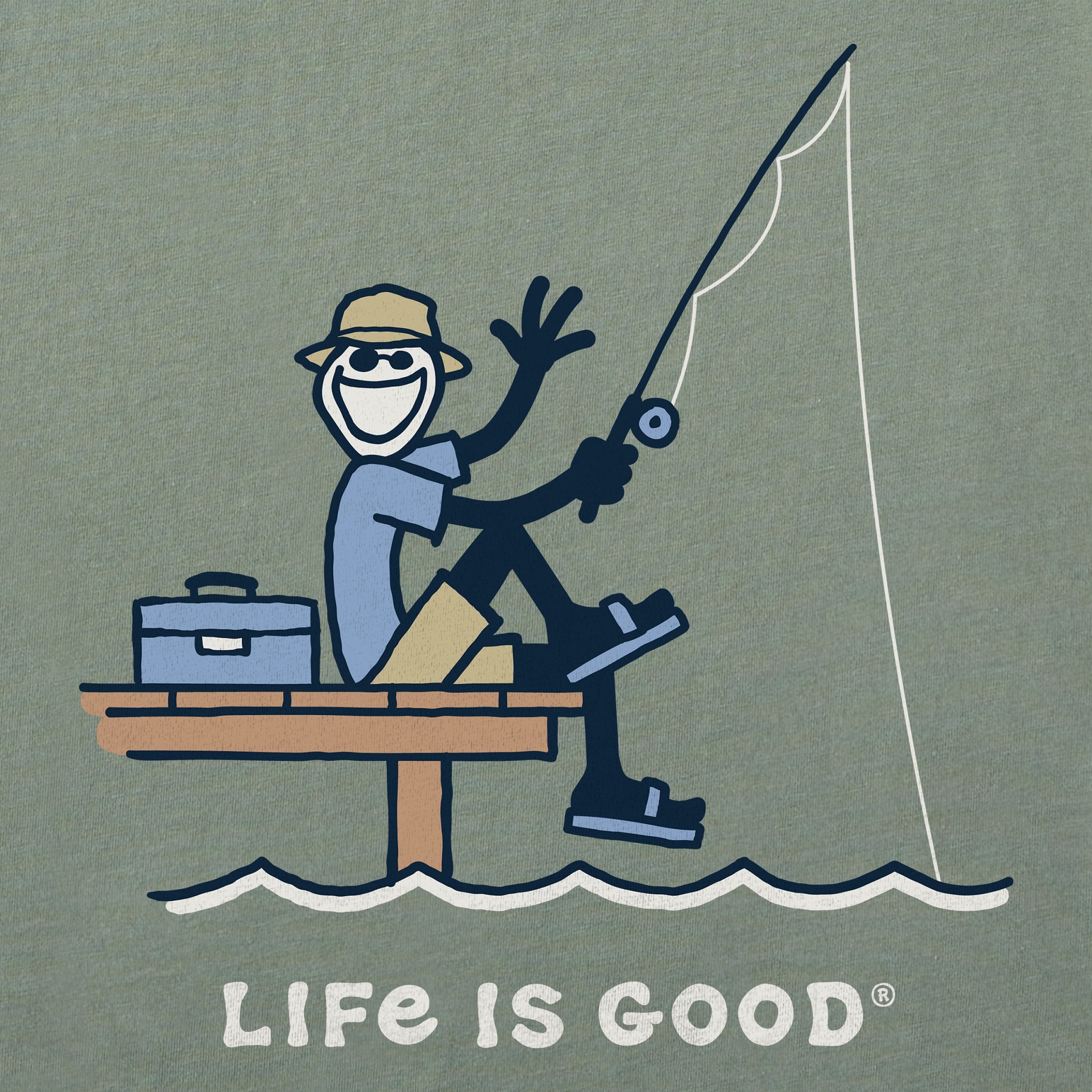 Men's Jake Fishing Dock Short Sleeve Crusher Tee