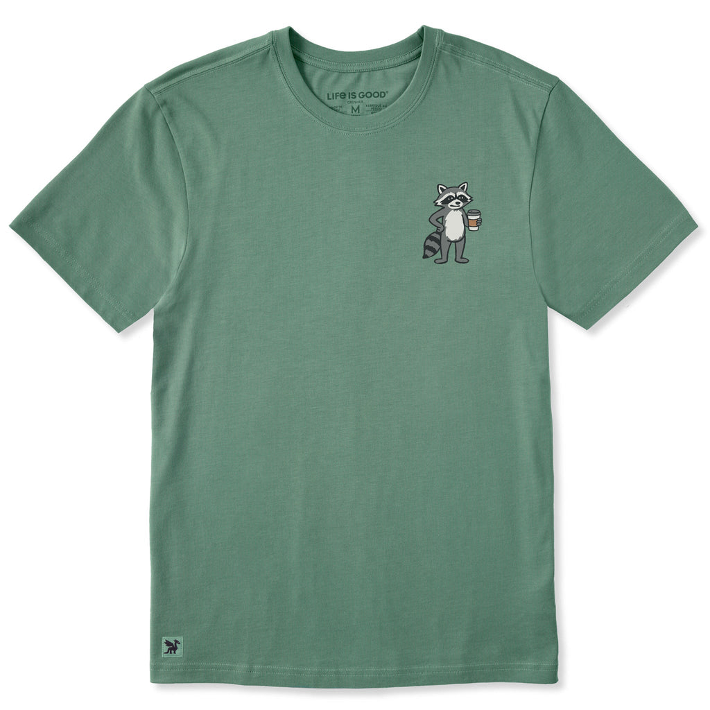 Men's Raccoon Coffee Short Sleeve Crusher Tee