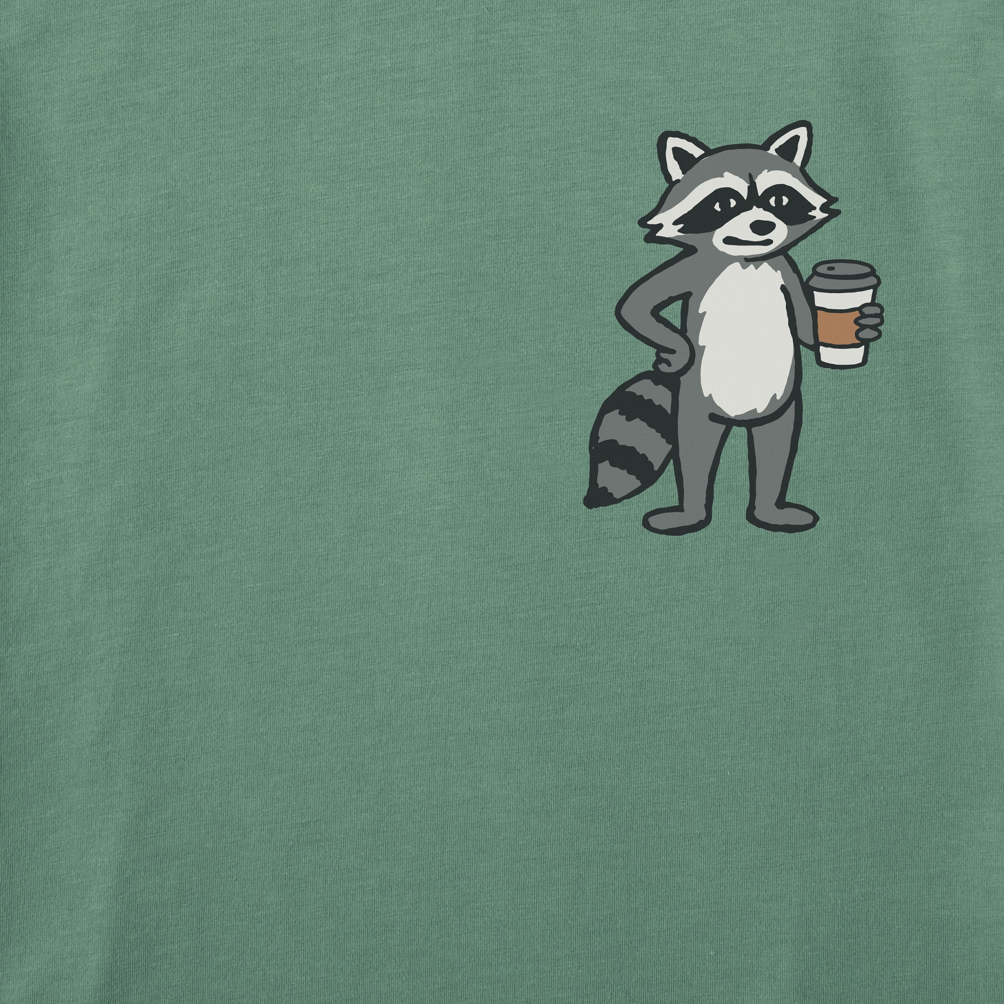 Men's Raccoon Coffee Short Sleeve Crusher Tee