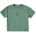 Women's Raccoon Coffee Short Sleeve Crusher Boxy Tee