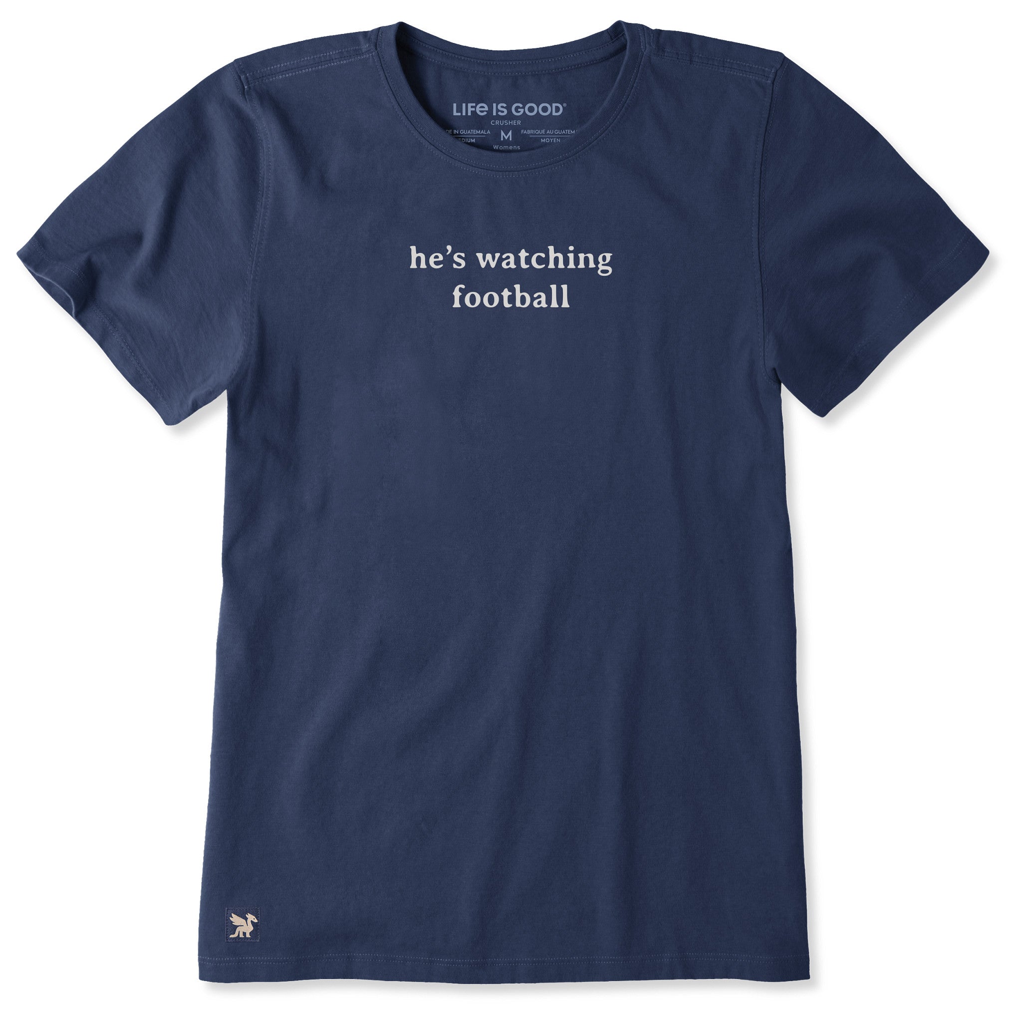 Women's He's Watching Football Short Sleeve Crusher Tee
