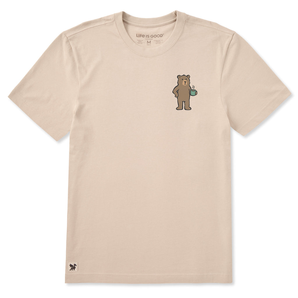 Men's Bear Coffee Short Sleeve Crusher Tee