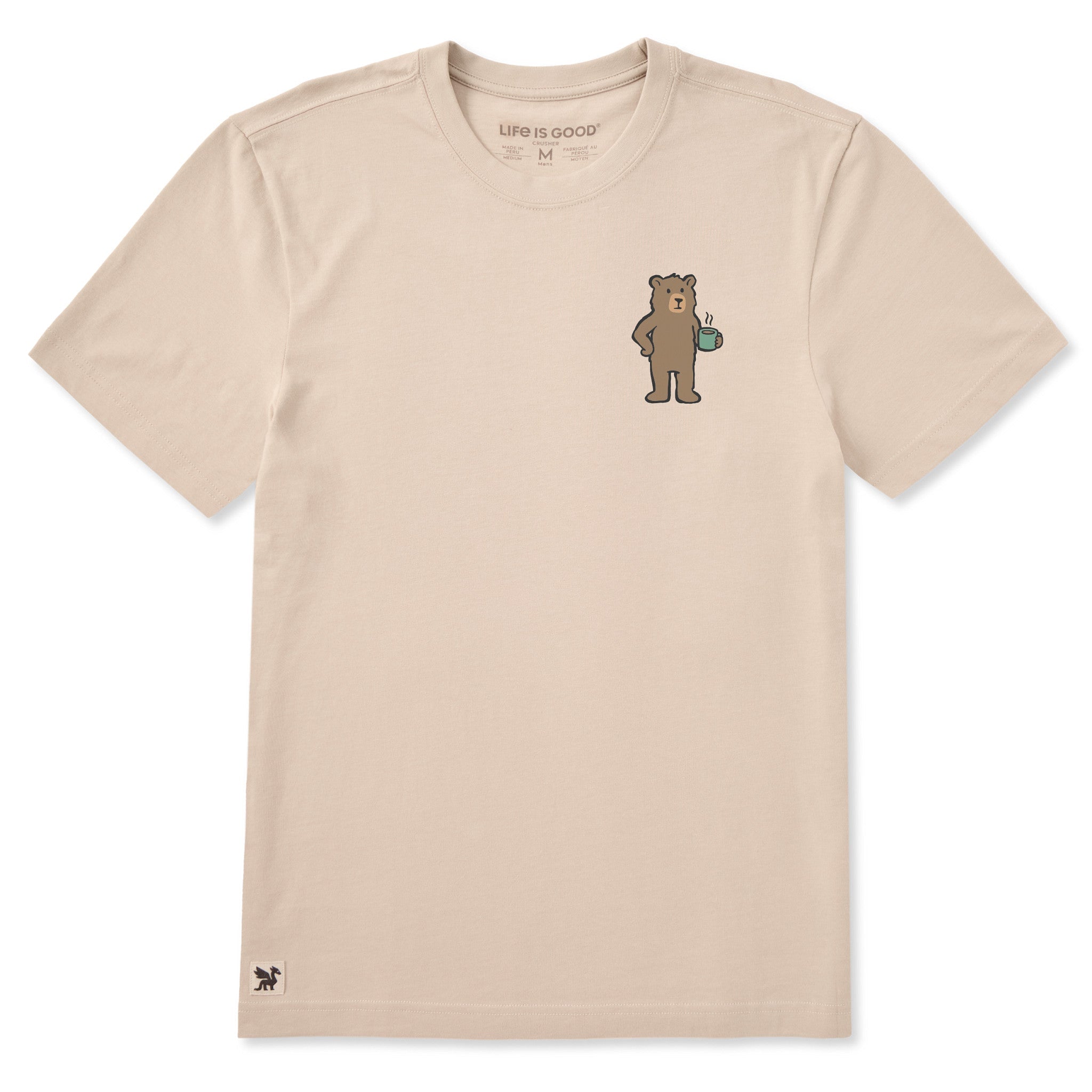 Men's Bear Coffee Short Sleeve Crusher Tee