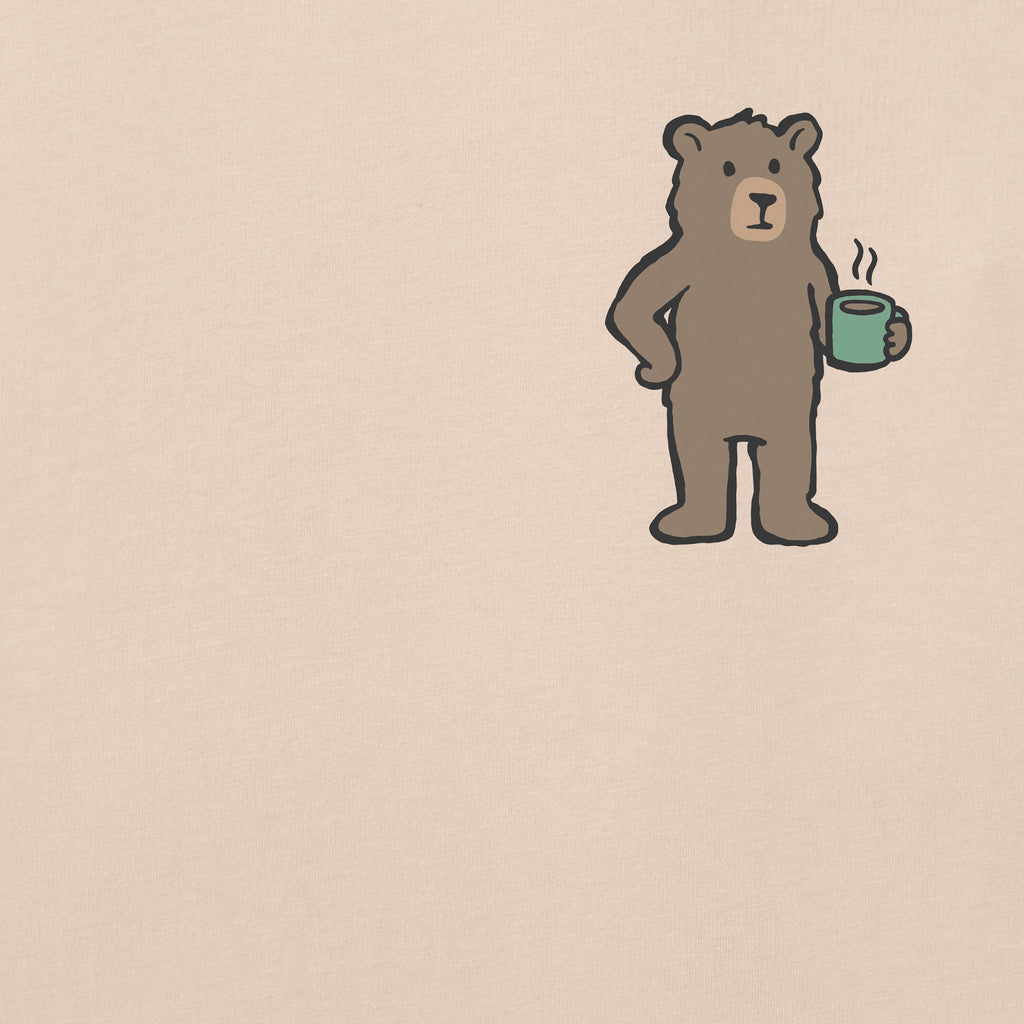 Men's Bear Coffee Short Sleeve Crusher Tee