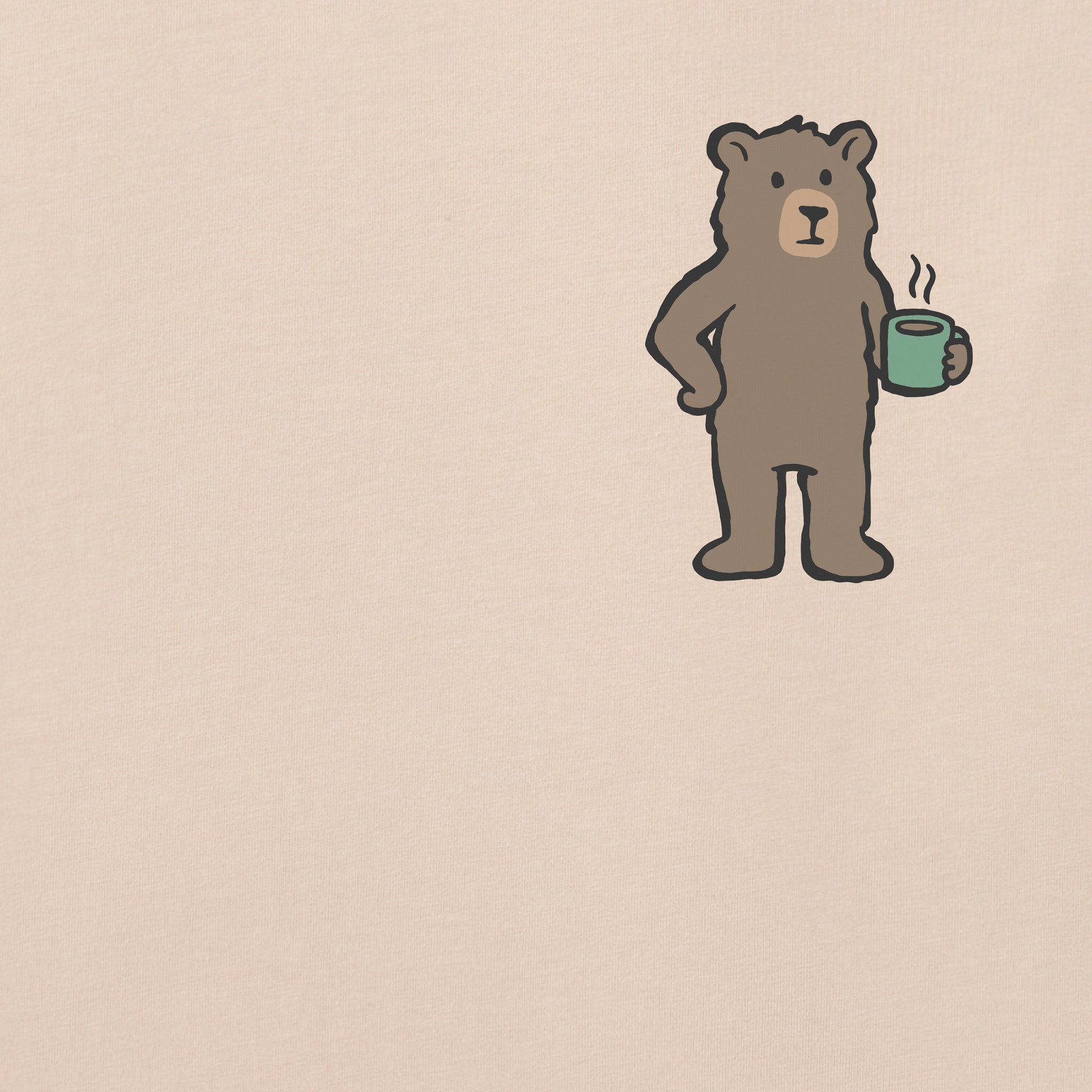 Men's Bear Coffee Short Sleeve Crusher Tee