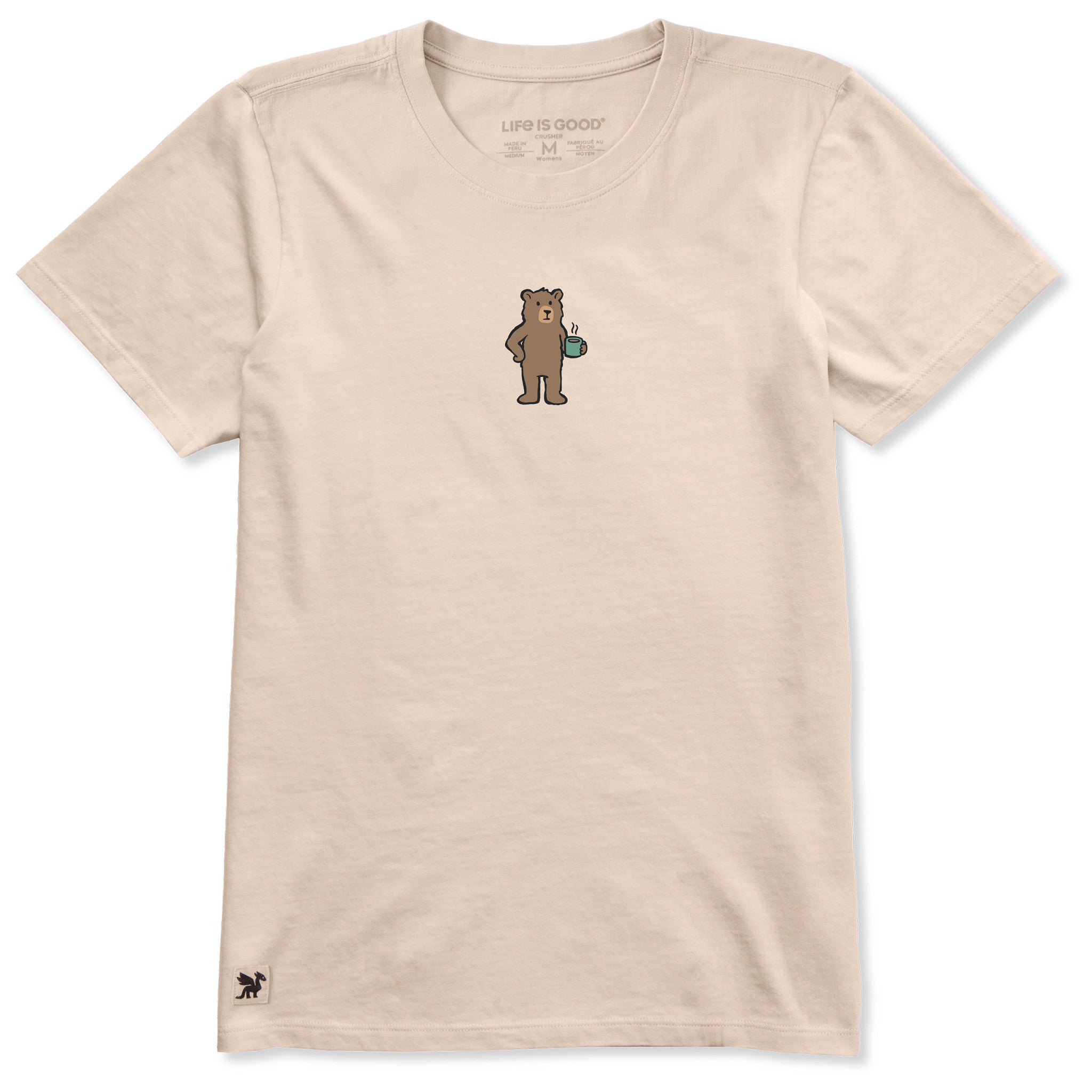 Women's Bear Coffee Short Sleeve Crusher Tee