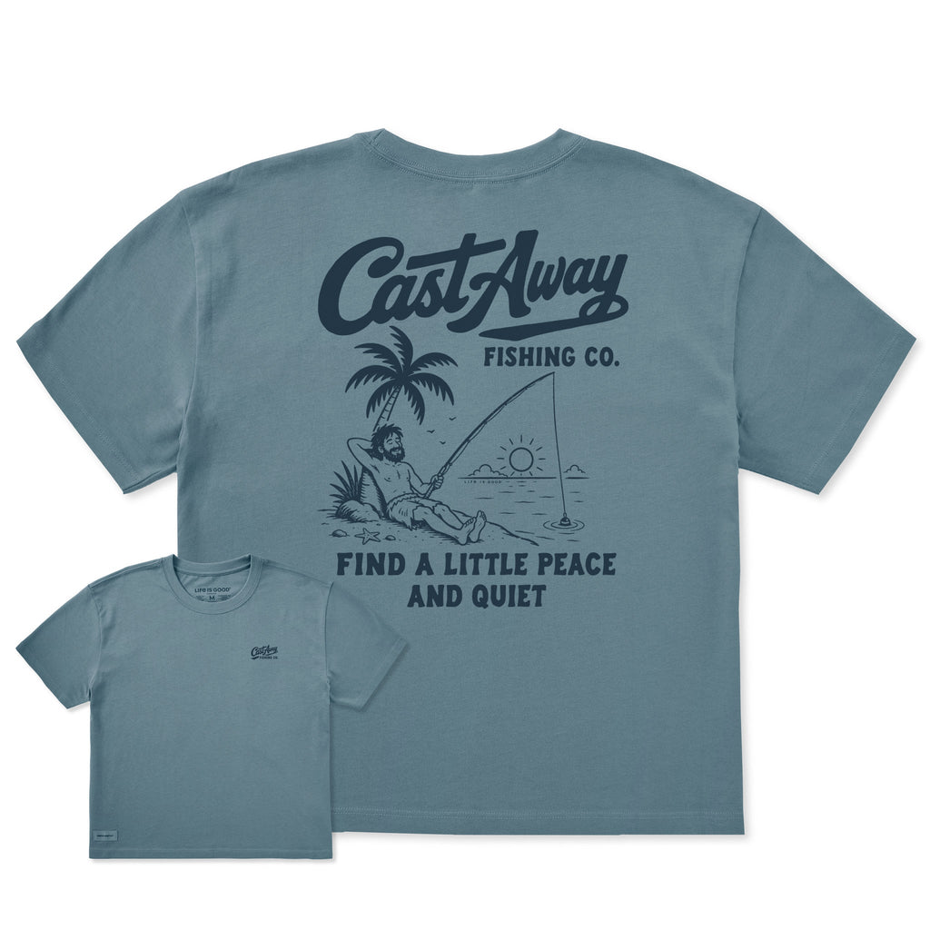 Women's Cast Away Fishing Co. Short Sleeve Crusher Boxy Tee