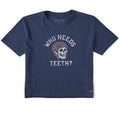 Women's Who Needs Teeth Short Sleeve Crusher Boxy Tee