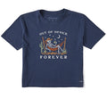 Women's Out of Office Forever Skeleton Short Sleeve Crusher Boxy Tee