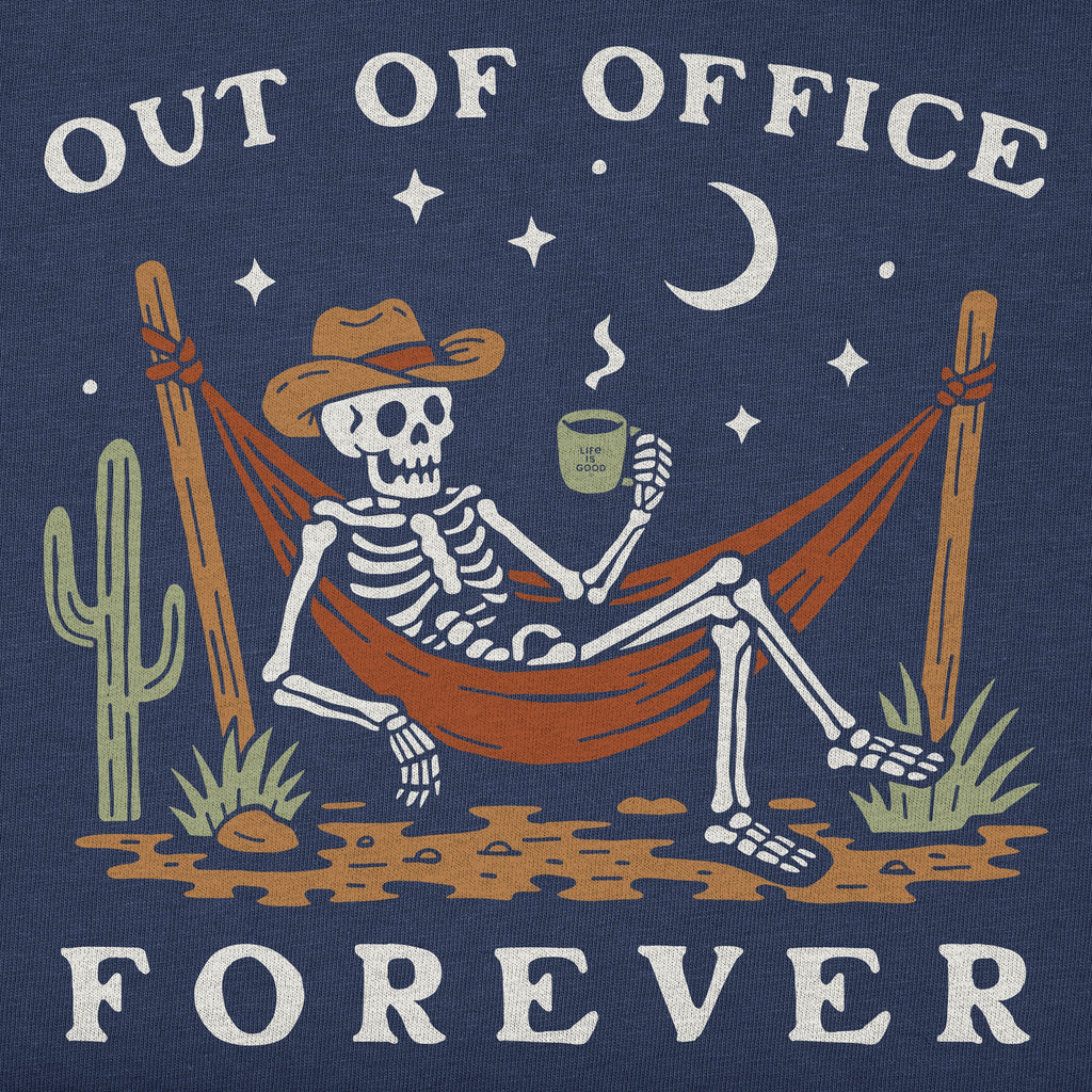 Women's Out of Office Forever Skeleton Short Sleeve Crusher Boxy Tee